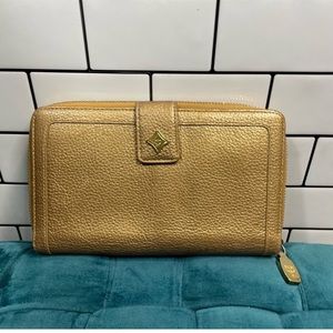 MCM Gold zip around wallet